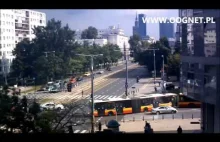 Warszawa czołowe zderzenie autobusów - wypadek 21.08.2014