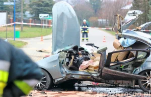 Makabryczny wypadek w Krościenku Wyżnym. Kierowca stracił nogę