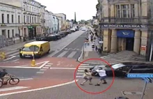 [VIDEO] kierowca porsche poszukiwany, pobił kobietę i usiłował ją przejechać