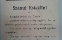 "Nie plam mnie, nie niszcz, zawiń okładkę moją w czysty papie"