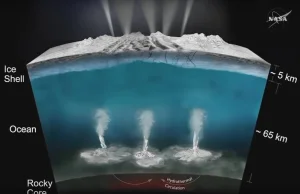 NASA: w oceanie pod lodową skorupą księżyca Saturna są warunki do życia.