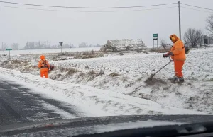 Drogowcy zaskoczyli zimę. Zaczęli kosić trawę.