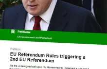 Brexit - petycja o powtórkę referendum już ważna po osiągnięciu 100k podpisów
