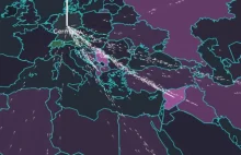 Mapa przepływu uchodźców 2012-2015