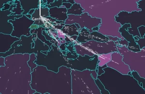 Mapa przepływu uchodźców 2012-2015