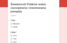 Świadomość Polaków wobec oszczędzania i inwestowania pieniędzy