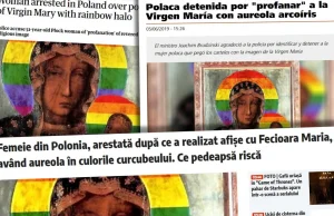 Światowe media piszą o zatrzymaniu aktywistki za Maryję z tęczą. Skandal...