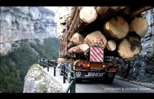 Ekstremalna jazda z dłużycą po francuskich Alpach.