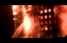 Grenfell Tower W Londynie - Tragedia Pożar Całkowicie Pochłania Budynek