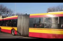 Wyjazd autobusów MZA z pętli "Metro Wilanowska" - Warszawa