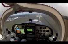 Cockpit visual approach and landing in Poznań Ławica