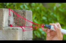 Dekorowanie ukruszonej ściany za pomocą pióra 3D