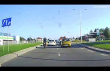 Groźny wypadek motocyklisty w Krośnie (01.08.2017)