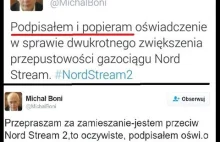 Boni jest za, a nawet przeciw NordStream 2