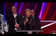 Bardzo słowne przemówienie Alex'a Lifeson'a - Rock N Roll Hall Of Fame