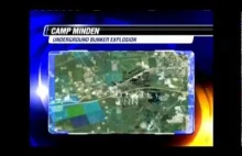 Tajemnicza olbrzymia eksplozja w Camp Minden Louisiana Shreveport USA (ang)