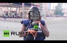 Dziennikarze Russia Today zaatakowani gazem łzawiącym