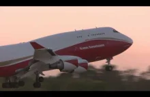 Boeing 747-400 Super Tanker w akcji nad Kalifornią
