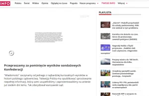 TVP specjalnie zmienia layout strony z przeprosinami