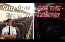 Po co załoga przygasza światła w kabinie przed startem lub lądowaniem samolotu?