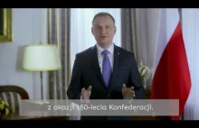 Prezydent Duda - życzenia dla Kanady PL/ENG