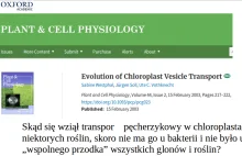 Rewelacja - transport pęcherzykowy u organelli komórkowych/ plastydów!