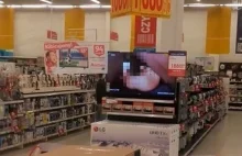 Auchan Rybnik: film porno na ekranie telewizora