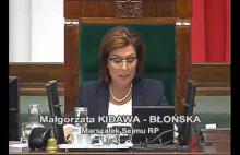 Ryfiński do Kidawy: kury macać i krowy doić a nie być marszałkiem Sejmu!