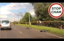 Motocyklista potrącił rowerzystów przejeżdżających w poprzek trzypasmowej...