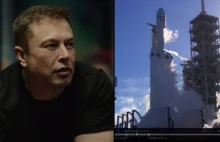 Elon Musk podczas startu Falcon Heavy - wideo z centrum kontroli lotu