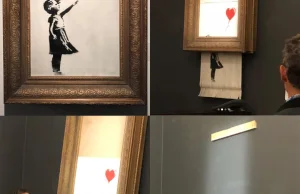 Praca Banksy'ego uległa samozniszczeniu tuż po zakupie na aukcji za ponad $1 mln