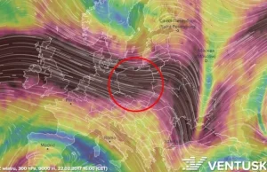 Dziś w Polsce wieje Jet stream z prędkością 200 km/h