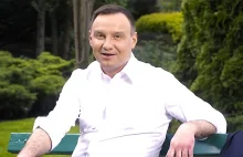 Andrzej Duda w "reklamie" proszku do prania