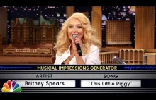 Christina Aguilera naśladuje w śpiewie Cher, Britney Spears i Shakirę