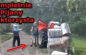 Policjant kontra pijany traktorzysta.