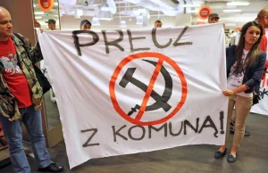 Protest przeciwko symbolom komunizmu