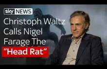 Christoph Waltz nazywa Nigela Farage'a The "Head Rat"