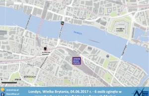 Sześć ofiar londyńskich zamachów [MAPA]