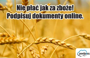 Nie płać jak za zboże! Podpisuj dokumenty online!