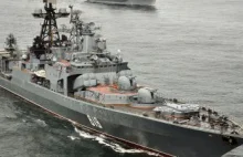 Rosyjskie okręty wojenne w kanale La Manche