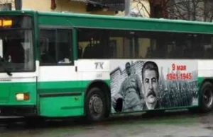 Rosjanie chcą umieszczać portrety Stalina na autobusach w Estonii