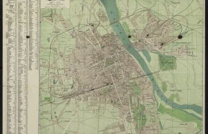 Przepiękna autentyczna mapa Warszawy z lat 1914-1918