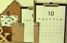 ConchitaHome: Dekoracje biura: DIY minimalistyczny kalendarz