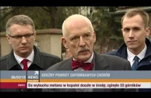 Janusz Korwin-Mikke o przymusie szczepień (06.03.2015 Polsat News