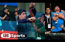 Upadek Maradony na meczu Argentyny -abstrakcyjne zachowanie, a w trakcie meczu..