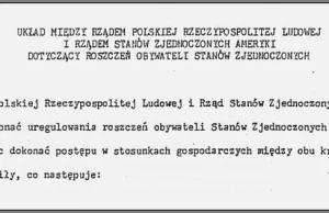 Polska już zapłaciła USA za majątki żydowskie w 1960 r