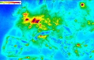 Nowe bardzo precyzyjne mapy z zanieczyszczeniem powietrza w Europie