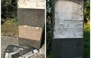 Opole: Zniszczony pomnik Żołnierzy Wyklętych w Opolu