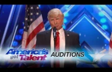 Śpiewający Donald Trump odwiedził American's Got Talent.
