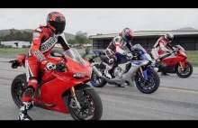 SUPERBIKE DRAG RACE - BMW, R1, Ducati (200KM)